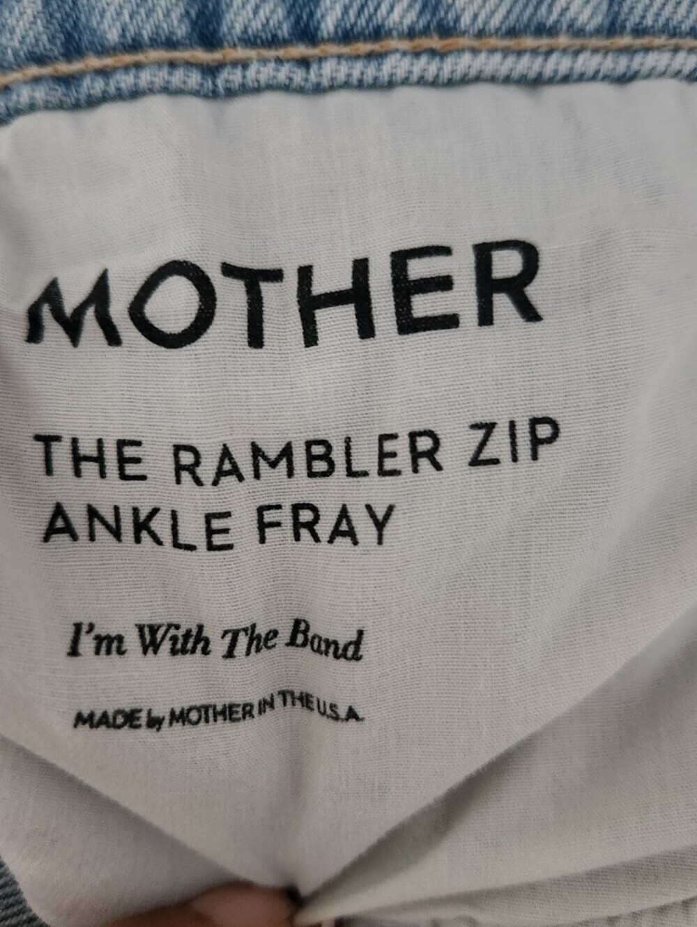 MOTHER Superior | The Rambler Zip Ankle Fray Jeans in I'm With The Band - Sz 34 - Picture 11 of 11